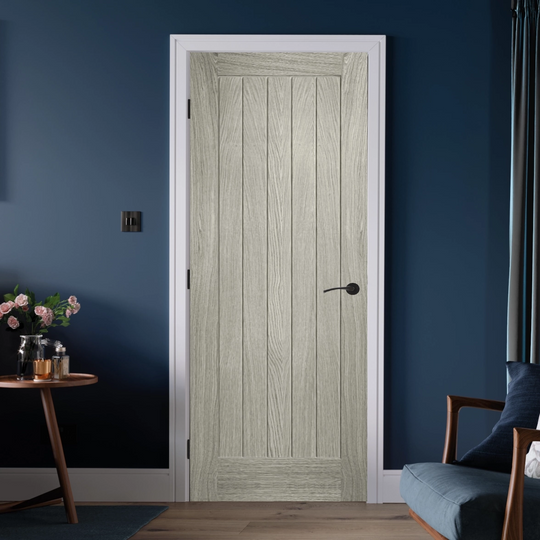 Cottage Light Grey Laminate Fire Door