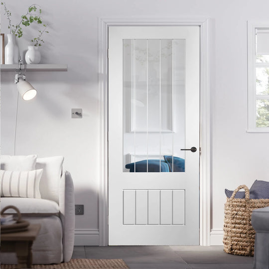 Cottage White Primed 3/4 Glazed Doors