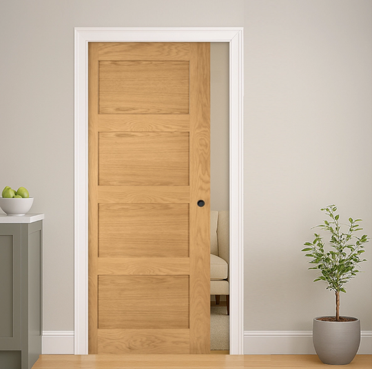 Coventry Oak Pocket Door Set Fully Finished