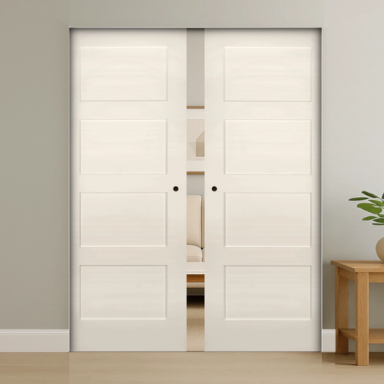 Coventry White Double Flush Pocket Door Set