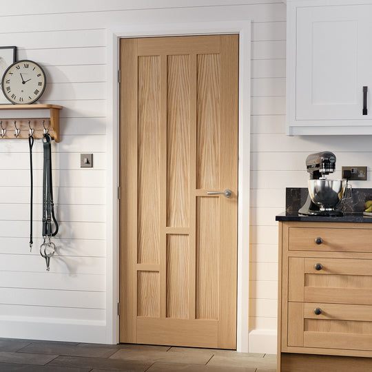 Oak Coventry 6 Panel Internal Door Fully Finished