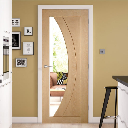 Custom Made Salerno Oak Glazed Fire Door