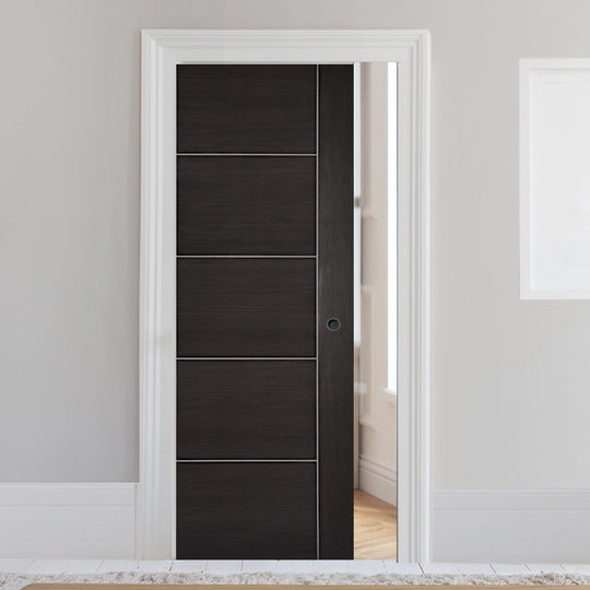 Vancouver Dark Grey Laminate Pocket Door Set