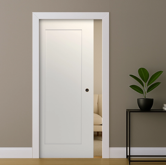 Denver White Pocket Door Set