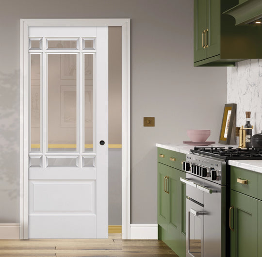 Solid White Downham Pocket Door Set