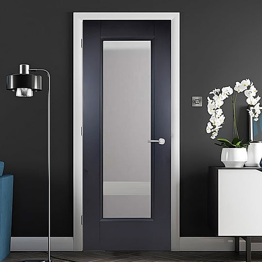 EINDHOVEN CLEAR GLAZED BLACK INTERNAL DOOR