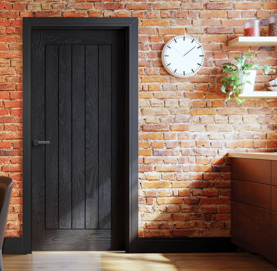 Ely Brushed Black Oak Internal Door