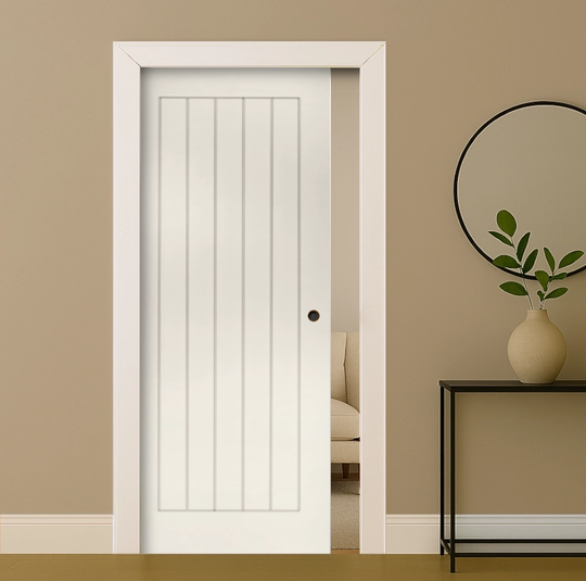 Ely White Pocket Door Set