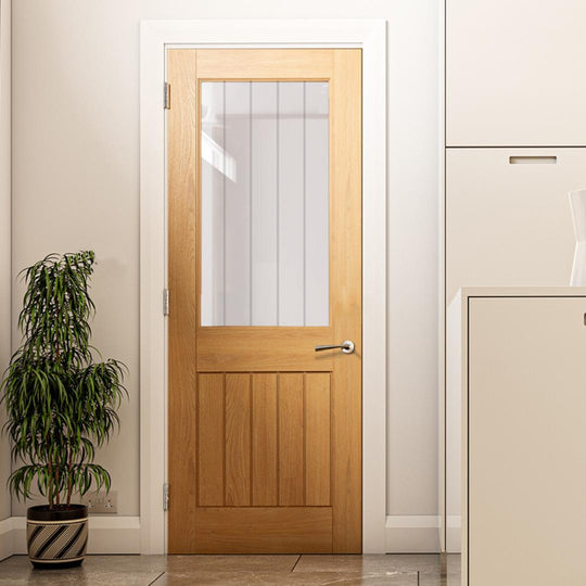 Ely Glazed Oak 1P Fully Finished Door