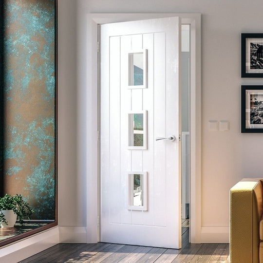 Ely White Glazed Fire Door