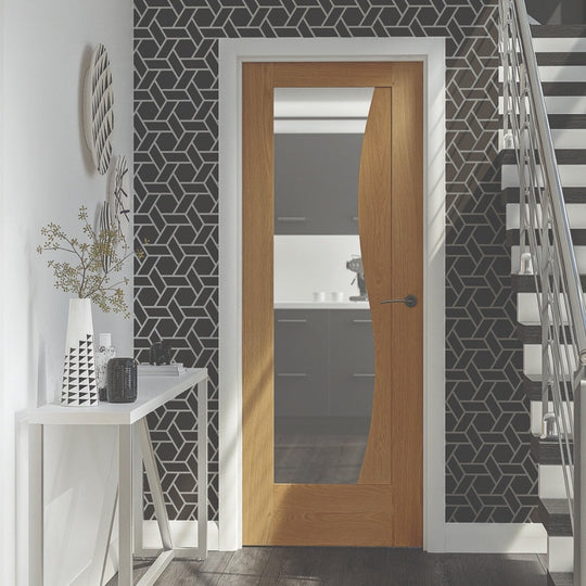 Emilia Oak Door with Clear Glass