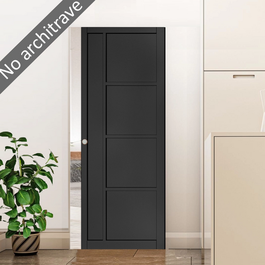 Black Enova Flush Pocket Door Set