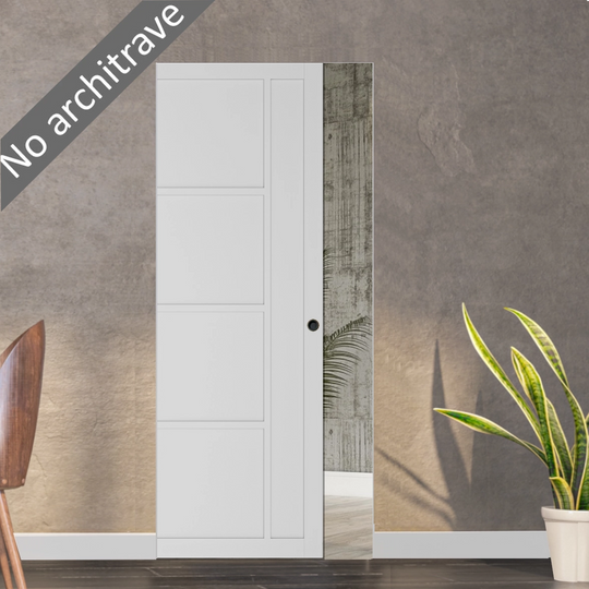 Enova White Flush Pocket Door Set