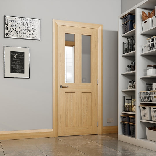 Eton Oak Internal Door Clear Glazed