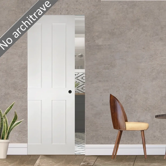 Eton White Flush Pocket Door Set