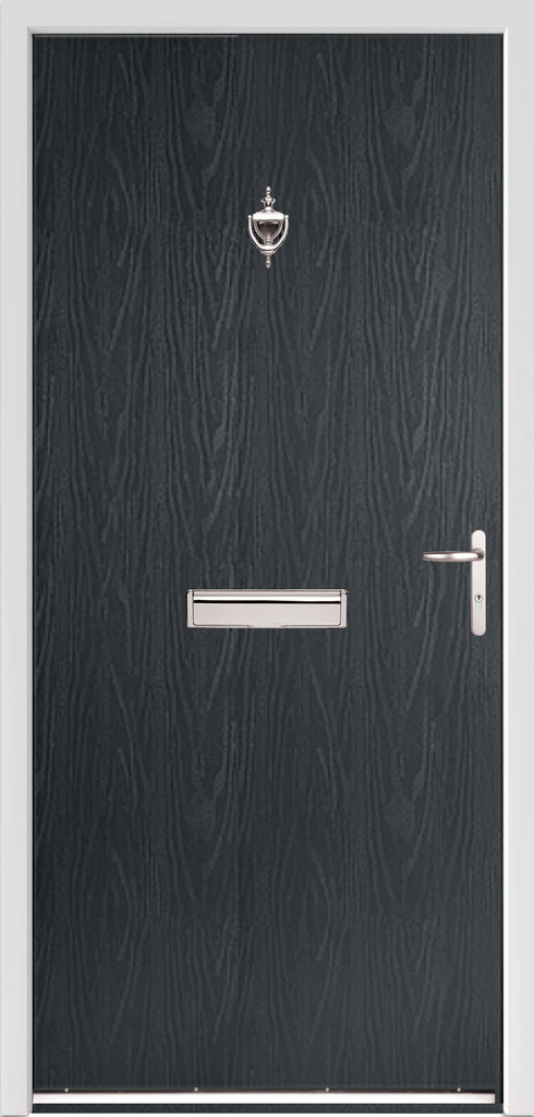 External Fire Anthracite Modern Flush External Fire Door Set with Sidelight – Emerald ...