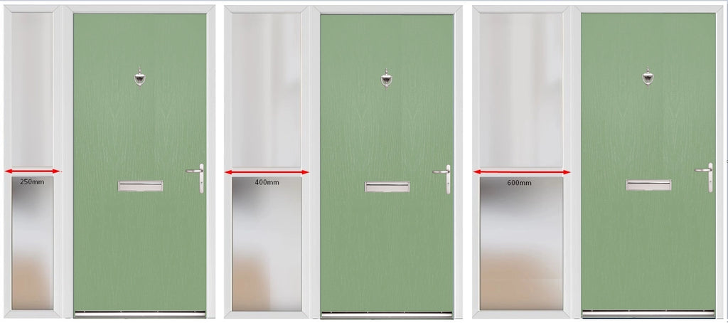 External Fire Folly Green Tongue & Groove External Fire Door Set with Sidelight ...