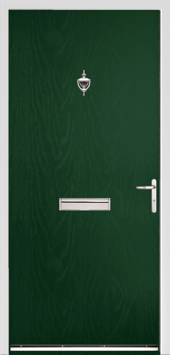 Green Modern Flush External Fire Door Set
