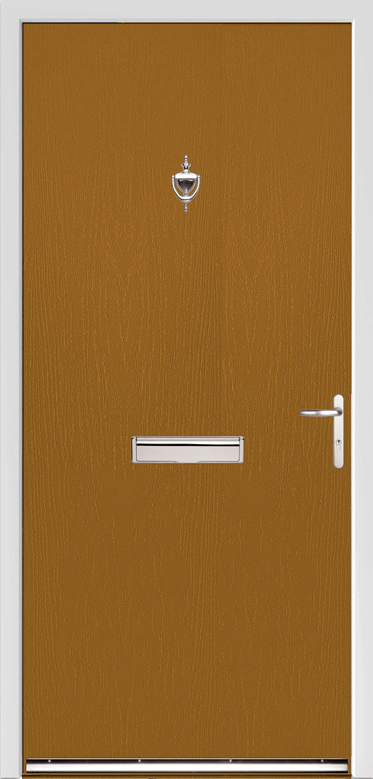 Oak Modern Flush External Fire Door Set