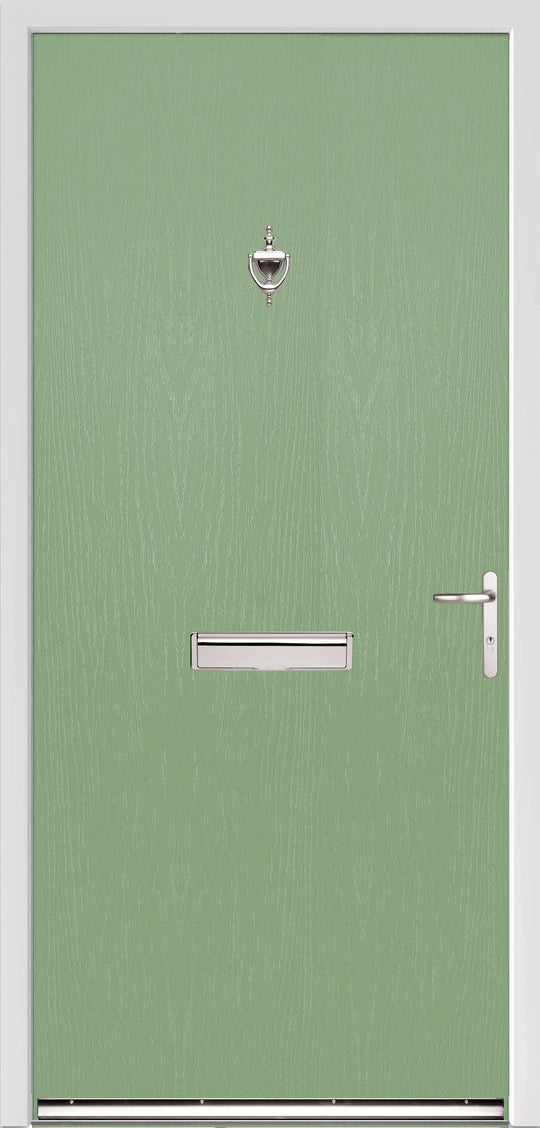 Folly Green Flush External Fire Door Set
