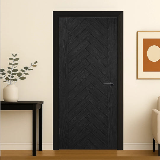 Fontaine Brushed Black Oak Internal Door