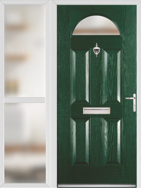 Gloucester Green External Glazed Fire Door Set with Sidelight