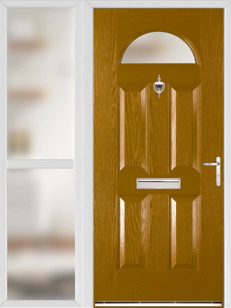 Gloucester Oak External Glazed Fire Door Set with Sidelight