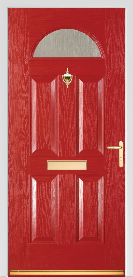 Gloucester Red External Glazed Fire Doorset