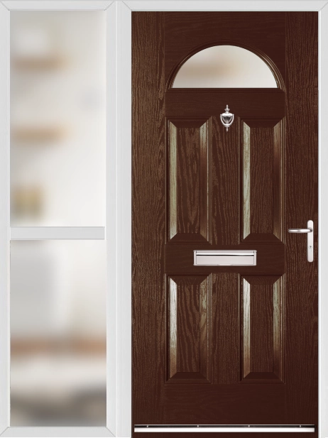 Gloucester Redwood External Glazed Fire Door Set With Sidelight