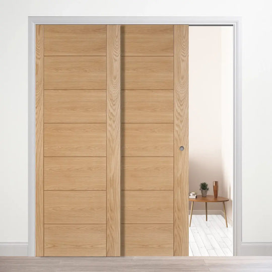 Hampshire Oak Telescopic Pocket Door System
