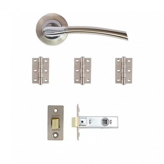Hera Door Handle Pack Satin Nickel