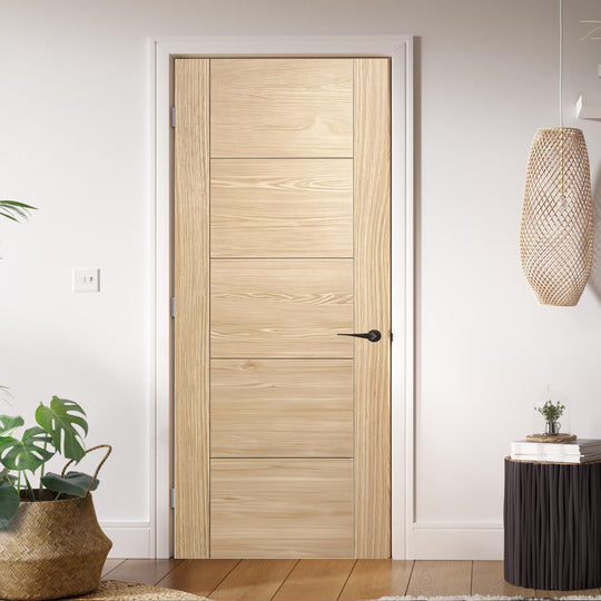 Horizontal Oak 5 Panel Internal Door