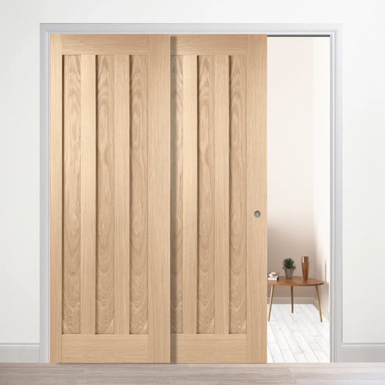 Idaho Oak Telescopic Pocket Door System