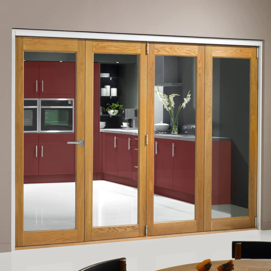 10ft Internal Oak Folding Bifold Set