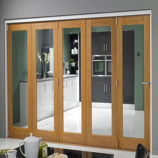 12ft Internal Oak Folding Bifold Set