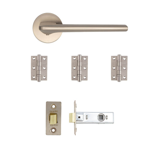Ithaca Door Handle Pack Satin Nickel