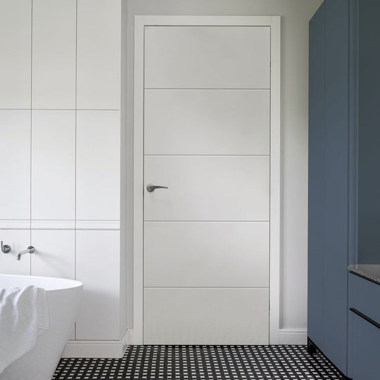 Moulded Horizontal 4 Line Fire Door