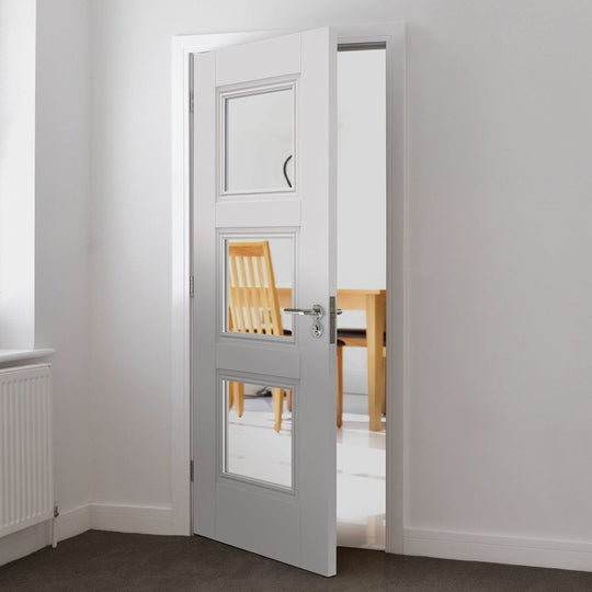 Catton Clear Glazed Internal Door with Decorative Mouldings