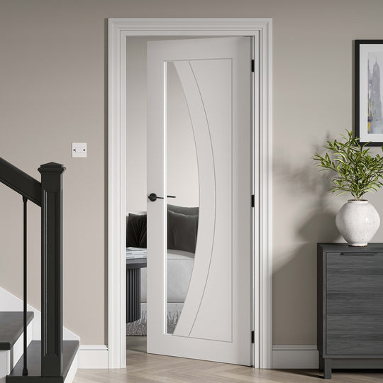 Sicily White Primed Glazed Internal Door
