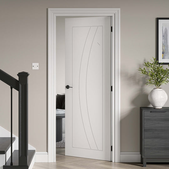 Sicily White Primed Fire Door
