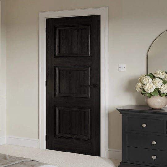 Kedleston Black Laminate Fire Door