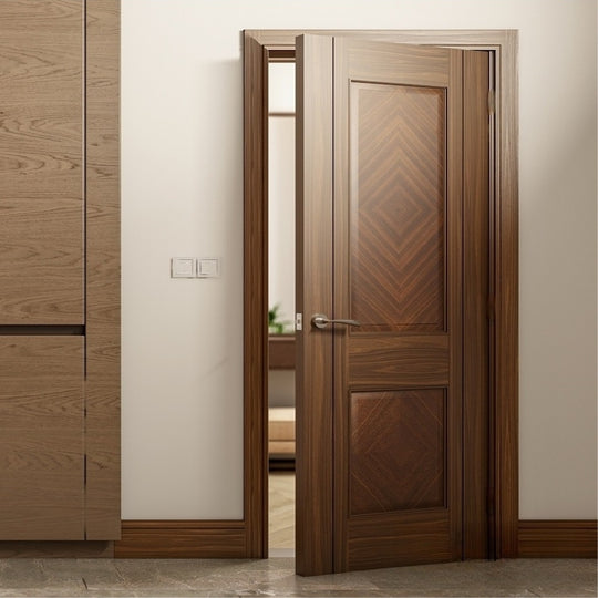 Internal Walnut Kensington Prefinished Fire Door