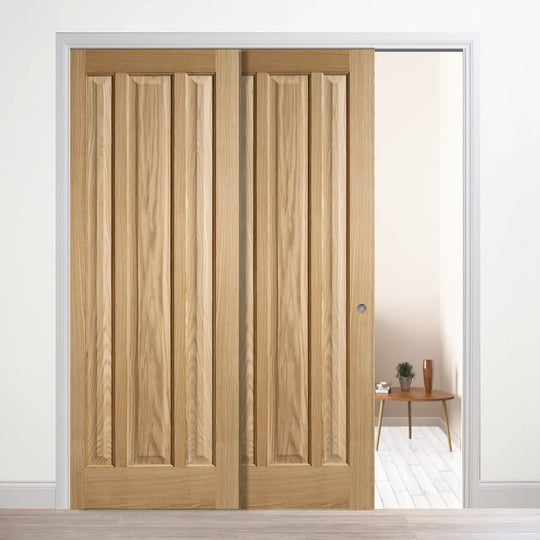 Kilburn Oak Telescopic Pocket Door System
