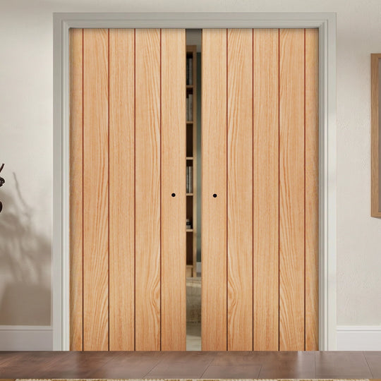 Killarney Oak Double Pocket Door System