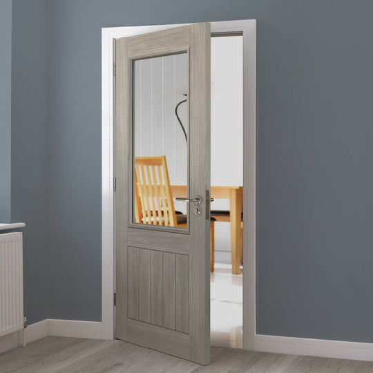 Colorado Glazed Laminate Grey Internal Door