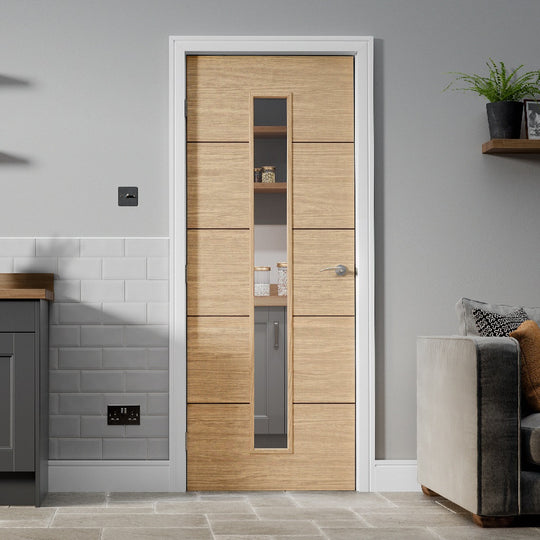 Oak Lille 1L Glazed Internal Door