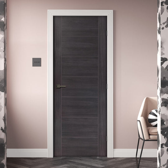 Umber Grey Laminate Palermo Fire Door