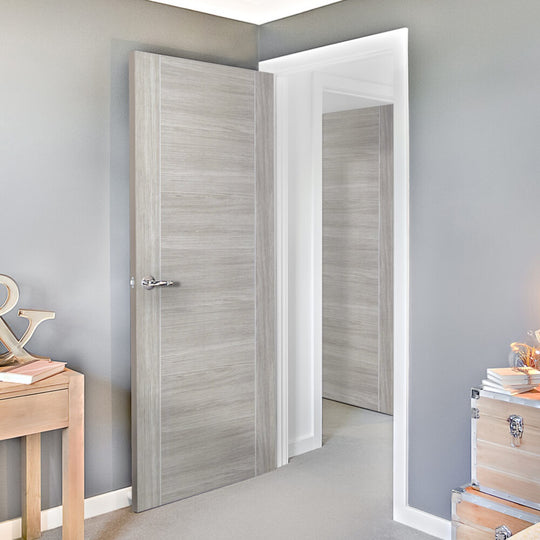 White Grey Laminate Forli Fire Door