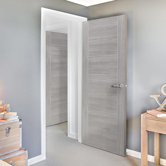 White Grey Laminate Palermo Door