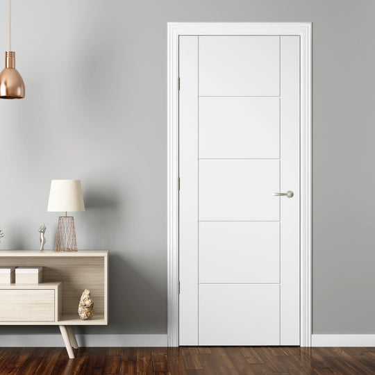 Ladder White Laminate Fire Door